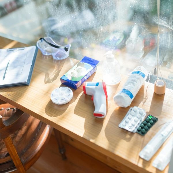 Sunlight streaming through a window onto a yoga space